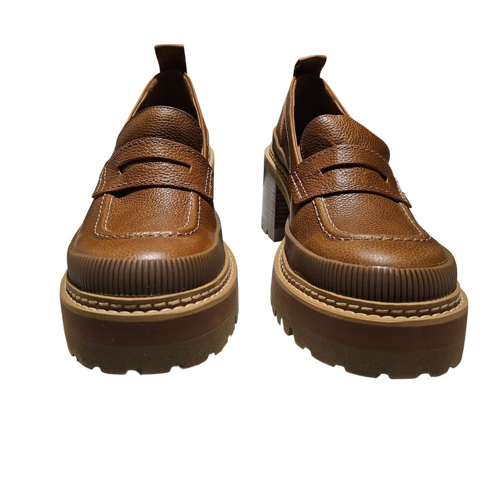 See by Chloé Tan Mahalia Loafers Block‎ Heel Women's Size 41EU 10.5US - Picture 6 of 12